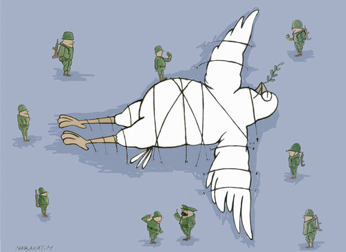 Cartoon: Bird of peace (medium) by HAMED NABAHAT tagged bird,of,peace